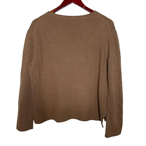Jenni Kayne Jenni Kayine Everyday Wool Cashmere Sweater in Brown Taupe Sz L