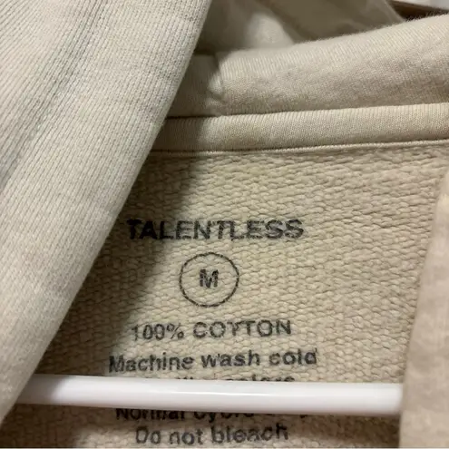 Talentless  Heavyweight Circle Logo Hoodie Cream