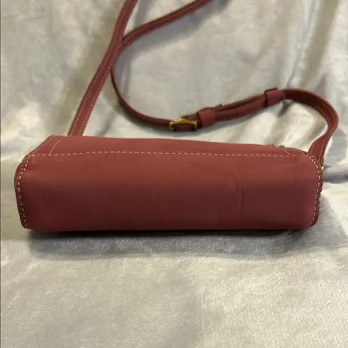 PORTLAND LEATHER Women's Wine Colored Crossbody Bag Pink