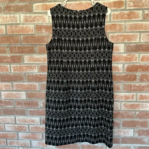 Pendleton 100% Virgin Wool Sleeveless Shift Dress Women’s 12 Gray Black Aztec