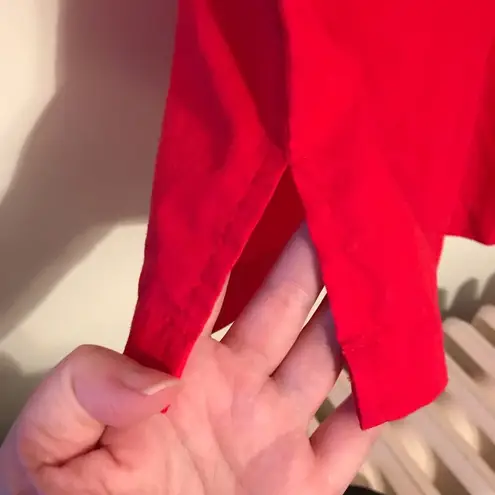 White Stag Women’s Plus Size Short Sleeve Red button down dress shirt 18/20W