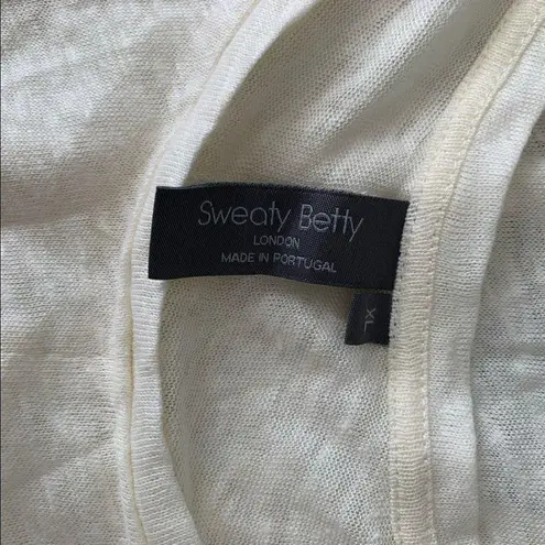 Sweaty Betty  Flow Linen Raw Edge Linen Muscle Tank XL