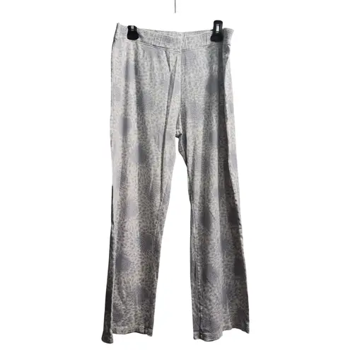 Amadora by Cuddledown L Cotton Pajama Set Floral Sleepwear Lounge Set Gray Size L