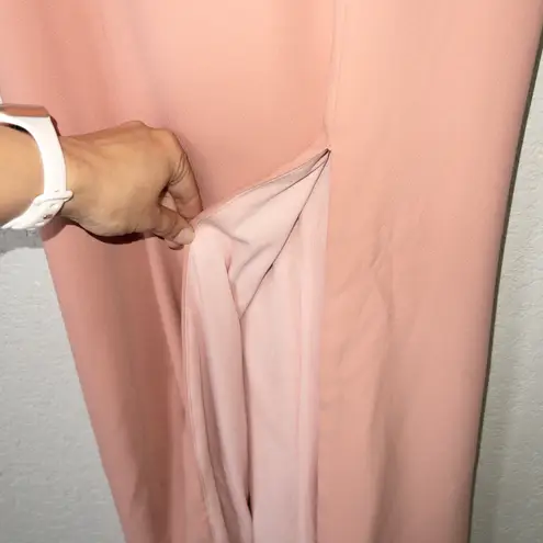 Dessy Collection New Desert Rose Off The Shoulder Criss Cross Trumpet Gown 8R