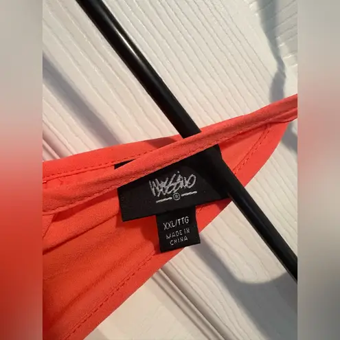 Mossimo Supply Co . Vibrant Orange Ruffle Tank Top