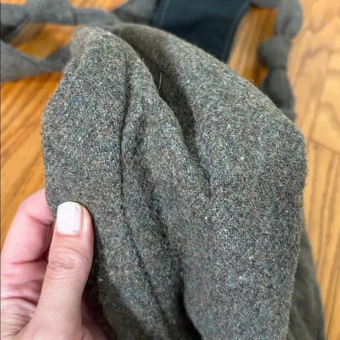 Vintage The Down East Co. Wool Fabric Shoulder Bag Retro Gray