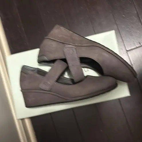 Nurture Mytime Pumice grey wedge Mary Jane shoes Gray Size 9.5