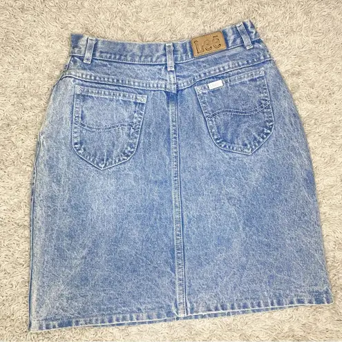 Lee Vintage  Retro Light Stone Wash Knee-Length Denim Skirt