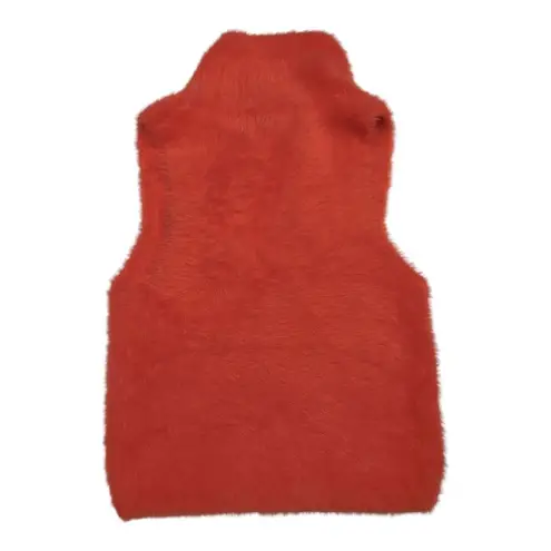 Fuzzy Halter Neck Sweater Vest NWT Womans Medium Day+Moon Cozy Orange