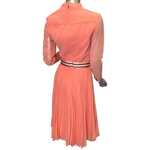 Vintage 1960s Jean Allen Coral Pleated Mini