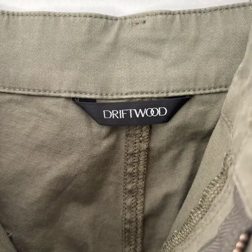 Driftwood Jeans Utility Boyfriend Crop Pant Portofino Green Floral Embroidered