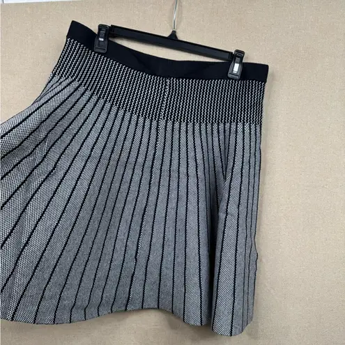 Premise Pullon Skirt Womens Size XL Black White Striped A Line Knit Modern Chic