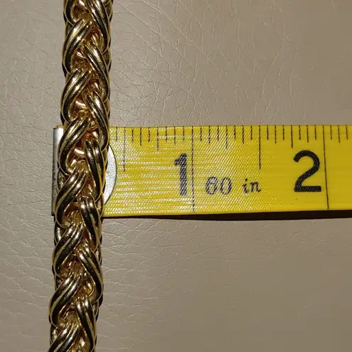 Joseph Esposito Snap Woven Chain Necklace Detachable Pendant Gold Tone Black Red Size 18