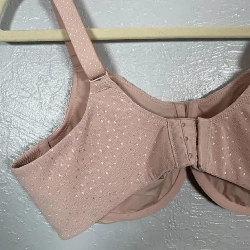 Wacoal Women 40D Beige Back Appeal Minimizer Bra Supportive Underwire Unlined