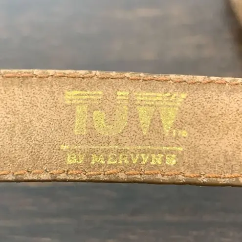 Vintage TJW by Mervyns Women's X035 Snakeskin Belt ML Tan