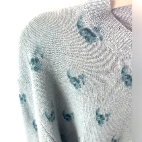 360 Cashmere NWT Saint Skull Print Crewneck Sweater Women’s Large Whimsigoth