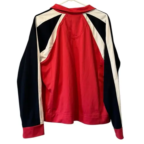 Oleg Cassini Sport Women Long Sleeve Zip Warm-Up Jacket Sz XL Preppy Athleisure - Image 2