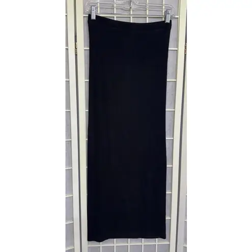 All Saints Minimalist Classic Designer Chic City Black Midi Maxi Skirt USA Small