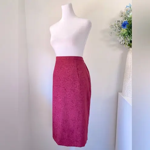 Leslie Fay Vintage ‘90s  Red Midi Pencil Skirt