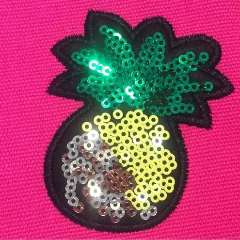 TARTE Bohemian Tropical Sequined Pink and Gold Classic Zippered Cosmetic Bag