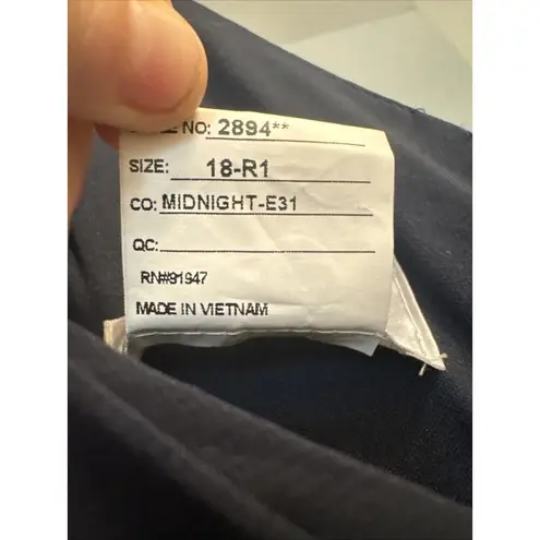 Dessy Collection Vivian Diamond Collection Chiffon Gown Style 2894 Size 18R Navy Blue