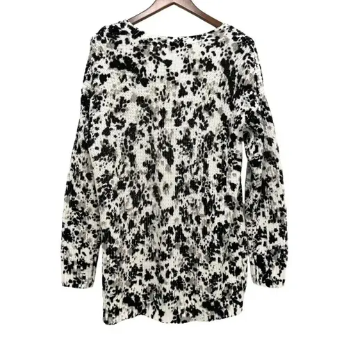 525 America 525 Animal Print Knit Cardigan Sweater Pockets 100% Cotton Lounge Cozy S