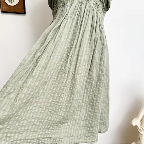 J.F.W Vintage Vintage 90s Green Embroidered Sun Dress size 6