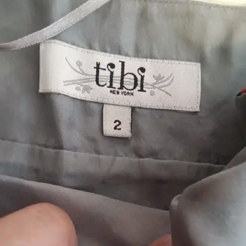 Tibi Mini Dress Baby Doll Silk Summer Vacation Beach Dress Womens Xs