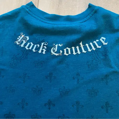 Hard Rock Cafe Tampa Teal Fleur de Lis Short Sleeve Babydoll T-Shirt, small