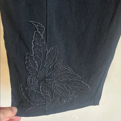 Disturbia Aya Embroidered Linen Blend Balloon Pants Size 4 NWT Black