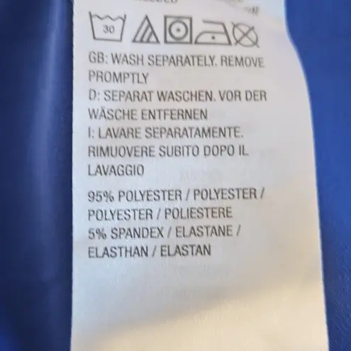 Susan Graver Women's Royal Blue Faux Wrap Short Sleeve Dress Size 3X NWOT