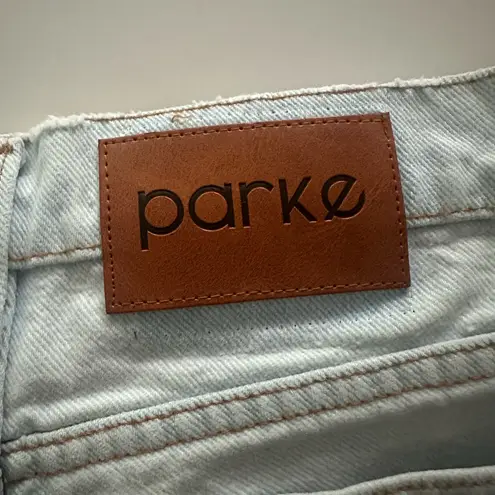 Parke Bleached Crossover Shorties Vintage Denim Small NWT White