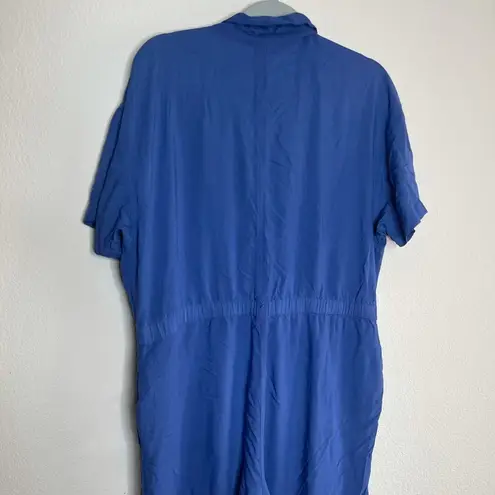 Vintage Blue  romper with pockets