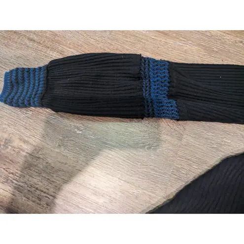 Free People Women's Knit Tunic Dress, Black and Blue, Size M Size M