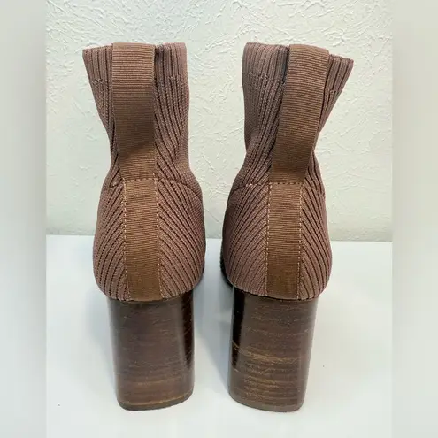 Steven By Steve Madden Neta Sock Booties Mauve Brown Size 7.5 EUC