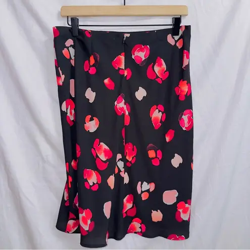 CAbi  5513 Petal Floral Print High Waisted A-line Skirt in Cranberry Crush