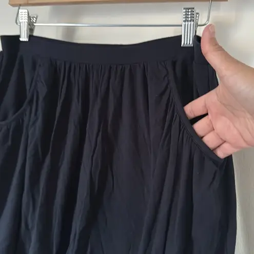 Calypso St. Barth Calypso Black Bubble Hem Mini Skirt XS Stretchy Pleated Modal