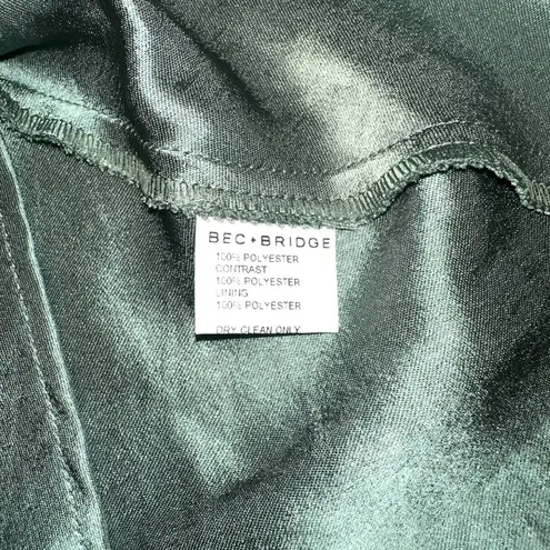 Bec & Bridge NWT Carrie Halter Satin Cut Out Cream Green Maxi Dress US 10