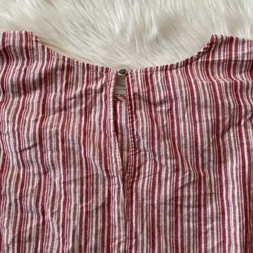 June and Hudson Striped Ruffle Trim Dress