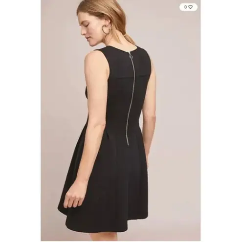 Maeve by Anthropologie Small Fit Flare Debutante Dress Scuba Neoprene Black