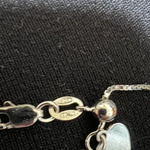 CZ cushion set necklace. Sterling silver. 22inch chain. Never worn Silver