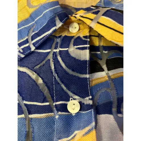 Allison Daley Women’s Blouse 22W | Abstract Print 3/4 Sleeve Button-Down