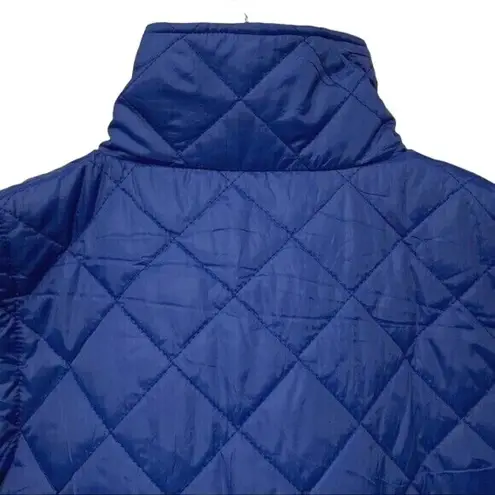 Delta Delta Delta DDD Sorority Fleece Lined Puffer Royal Blue Vest Heart Zip M Size M