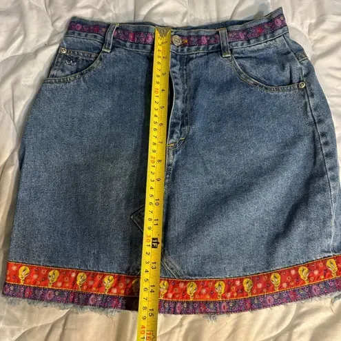 Tweety Bird Denim Skirt S 14 Size L