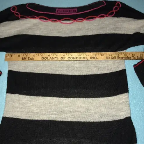 Custo Barcelona CUSTO knitwear bold stripes bell sleeves vintage soft sweater NEW size S