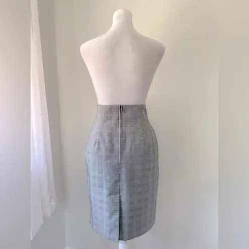 Vintage ‘90s New York Clothing Co. Black & White Plaid Houndstooth Skirt Size 10