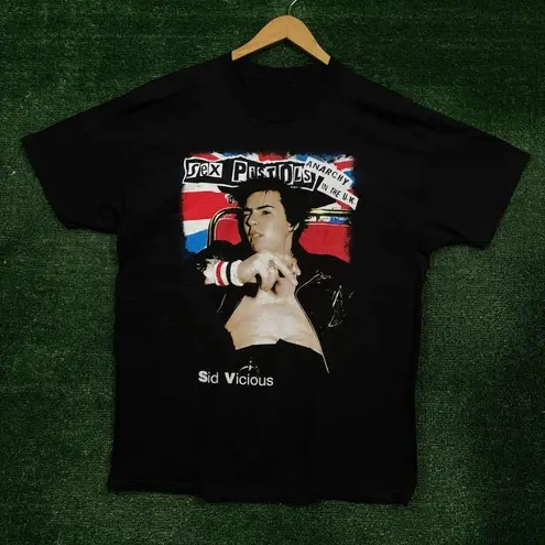 Sex Pistols Anarchy in the UK Sid Vicious Punk Rock Band T-Shirt Size Large