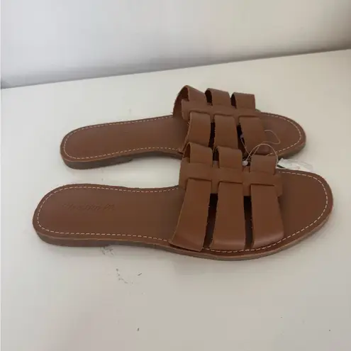 Madewell New  The Boardwalk Fisherman Slide Sandal in Leather 8.5