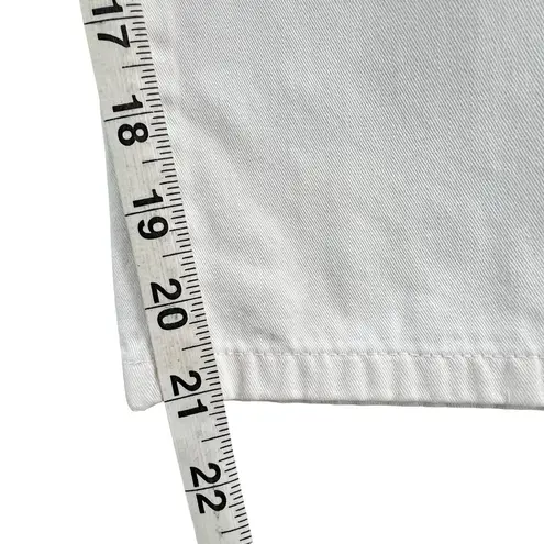 Ralph Lauren LRL Jeans Womens 10 White Denim Classic Midcalf Crop Nautical Beach