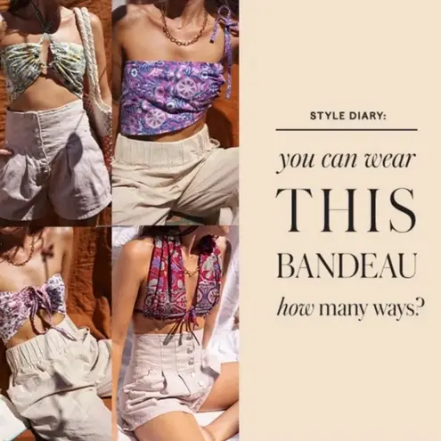 Free People NWOT  Summer Of Love Convertible Bandeau Bra Top Size Medium